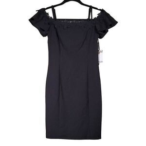 Kensie Solid Off the Shoulder Mini Dress Sz 0